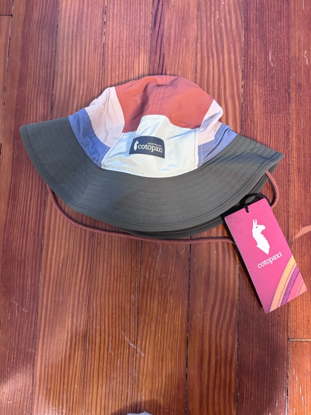 cotopaxi Tech Bucket Hat with Rust, Olive & Sky Panels